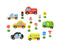 TOOKY TOY TRANSPORTATION VEHICLES AND STREET SIGN SET 16PC