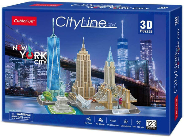CUBICFUN CITYLINE MC255H NEW YORK CITY 3D PUZZLE 123 PIECES