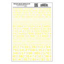 WOODLAND SCENICS MG749 45' USA GOTHIC YELLOW DRY TRANSFER DECALS