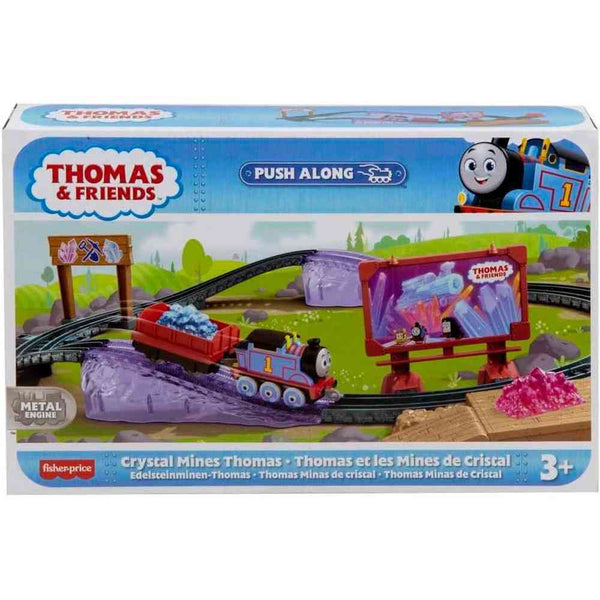 FISHER PRICE THOMAS AND FRIENDS HGY83 METAL ENGINE PUSH ALONG CRYSTAL MINES THOMAS TRACK