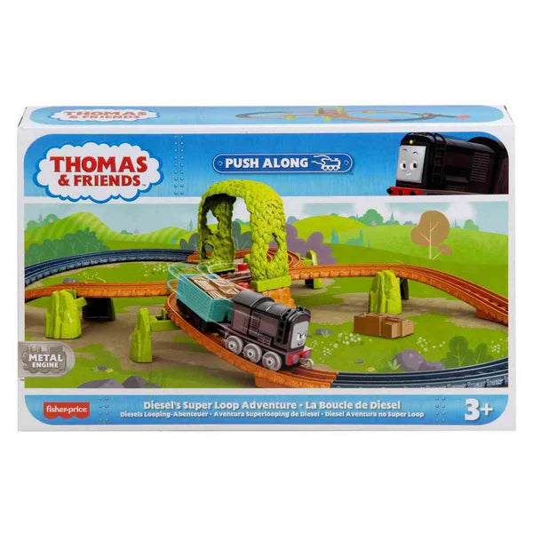 FISHER PRICE THOMAS AND FRIENDS HGY85 METAL ENGINE PUSH ALONG DIESELS SUPER LOOP ADVENTURE TRACK