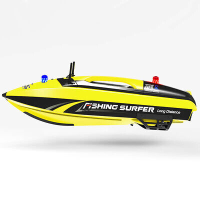 JOYSWAY THE FISHING PEOPLE FISHING SURFER 3251V2YF VERSION 2 NOW WITH BIGGER BATTERY AND COLOUR FISH FINDER  SURFCASTING BAIT BOAT 2.4G READY TO RUN WITH GPS AND TF520 FISH FINDER AND 9.6V 16.2A LIFEPO BATTERY AND CHARGER WITH AU PLUG RTR - YELLOW