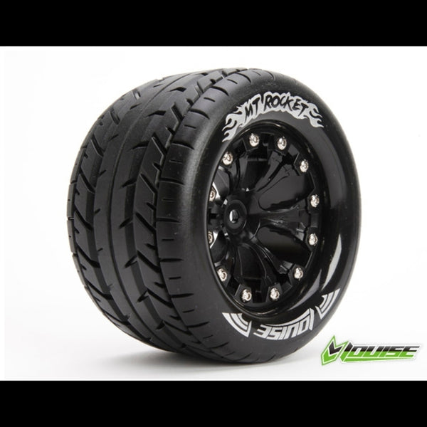 LOUISE L-T3201BH ROCKET 2.8INCH TRX TYRES 1/2 OFF SET 12MM HEX SUITS TRAXXAS 2WD MONSTER TRUCK TIRES