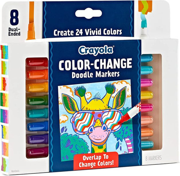 CRAYOLA COLOUR CHANGE DUAL ENDED MARKERS 8PK