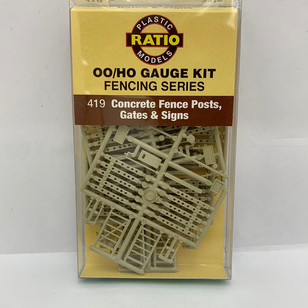 PECO 419 CONCRETE FENCE POSTS GATES AND SIGNS OO/HO GAUGE FENCING SERIES KIT