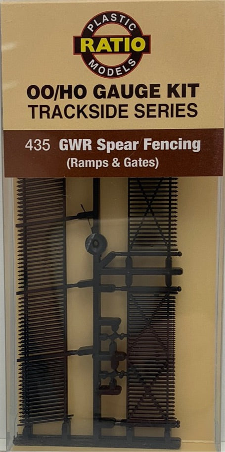 PECO 435 GWR SPEAR FENCING INCLUDES 2X100MM RAMPS 2 SMALL GATES AND 2 LARGE GATES OO/HO GAUGE TRACKSIDE SERIES