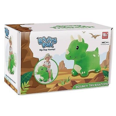 BOUNCY PALS ULTRA SOFT PLUSH RIDE ON - BOUNCY TRICERATOPS