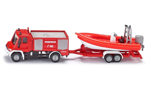 SIKU 1636 MERCEDES BENZ FIRE ENGINE WITH BOAT 1:87 SCALE