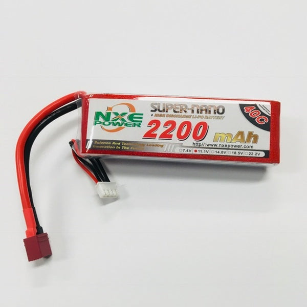 NXE 3S 11.1V 2200MAH 40C SOFT CASE LIPO BATTERY WITH DEANS PLUG