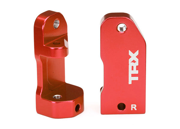 TRAXXAS 3632X CASTER BLOCKS RED ANODIZED