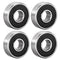 FREERUN BEARINGS 6701-2RS CHROME STEEL BEARINGS 18MM X 12 MM X 4MM DOUBLE RUBBER SEALS 4 PACK