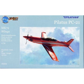 3D-BLITZ 72101 1/72 PILATUS PC-21 PLASTIC MODEL KIT WITH AUS DECALS