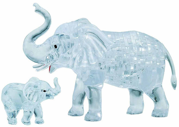 CRYSTAL PUZZLE 90235 ELEPHANT AND BABY 46PC 3D JIGSAW PUZZLE