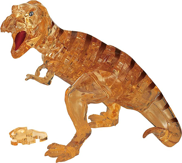 CRYSTAL PUZZLE 90272 BROWN T-REX 49PC 3D JIGSAW PUZZLE WITH STICKER
