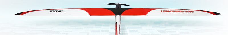 TOP RC TOP090E LIGHTNING 2100 READY TO FLY RC GLIDER WITH MODE 2 TRANSMITTER BATTERY AND CHARGER REMOTE CONTROL PLANE