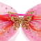 PINK POPPY BUTTERFLY GLITTER HOT PINK AND GOLD BOW HEADBAND