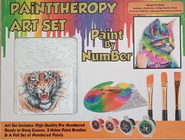 PAINTTHEROPY ART SET - PAINT BY NUMBER - TIGER
