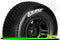 LOUISE L-T3146SBTF SC-GROOVE 1:10 SHORT COURSE TYRE BLACK RIM MOUNTED TO FIT TRAXXAS SLASH FRONT
