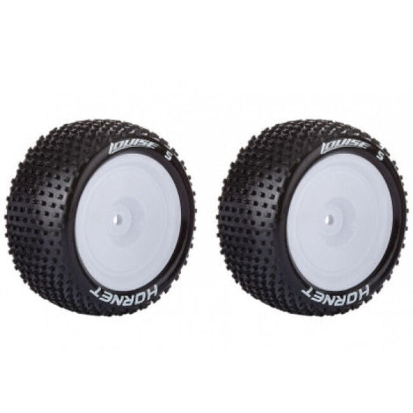 LOUISE L-T3172VWKR 1/10 BUGGY 4WD REAR MOUNTED SUPER SOFT COMPOUND ON WHITE RIM KYOSHO 12MM HEX