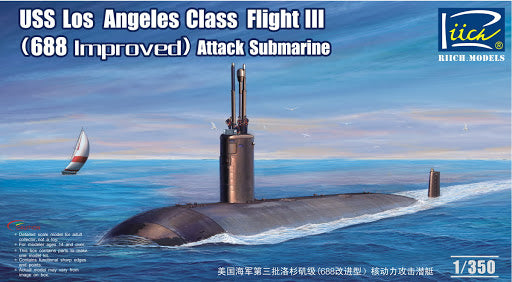 RIICH MODELS RN28007 1/350 USS LOS ANGELES CLASS FLIGHT III - 688 IMPROVED SSN PLASTIC MODEL