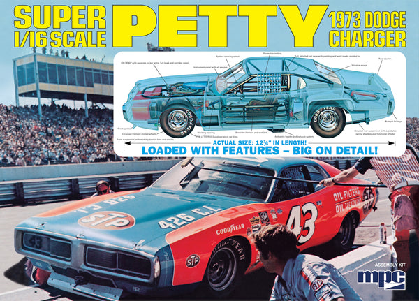 MPC MPC938/06 1973 DODGE CHARGER RICHARD PETTY 1/16 SCALE PLASTIC MODEL KIT