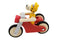 ELEGANTER NG23543 RETRO WOODEN LARGE MOTOR TRICYCLE WITH CUTE LEOPARD DRIVER