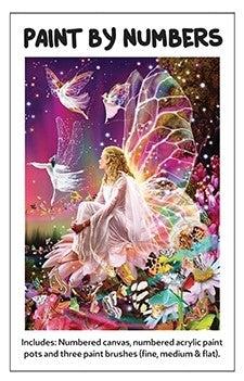 PAINT BY NUMBERS KIT SC032WFR WHITE FAIRY - CANVAS AND PAINTS 25X35CM