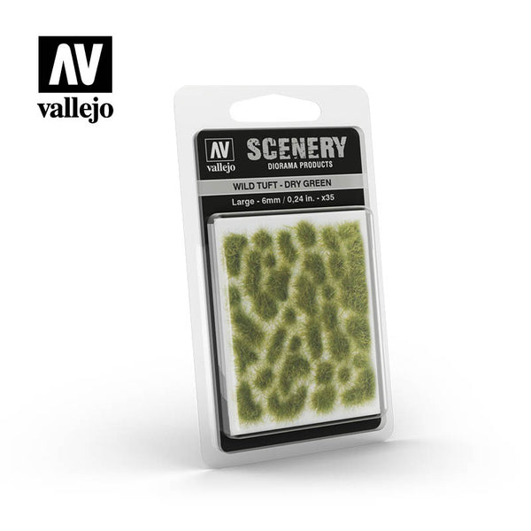 VALLEJO SC415 6MM LARGE WILD TUFT DRY GREEN DIORAMA ACCESSORY
