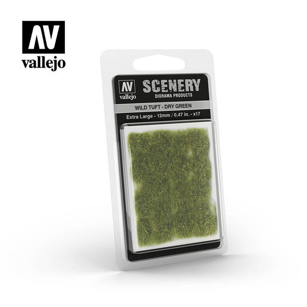 VALLEJO SC424 12MM EXTRA LARGE WILD TUFT DRY GREEN DIORAMA ACCESSORY