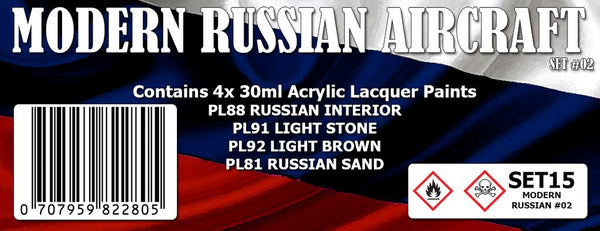 SMS SET15 MODERN RUSSIAN AIRCRAFT COLOUR SET 4x30ML