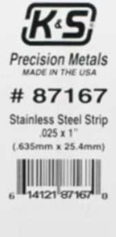 K&S 87167 Strip 12 1 Stainless Steel