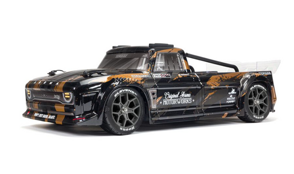 ARRMA INFRACTION 4X4 3S BLX BRUSHLESS 1:8 SCALE RTR BLACK AND GOLD 4WD ELECTRIC RESTO-MOD TRUCK