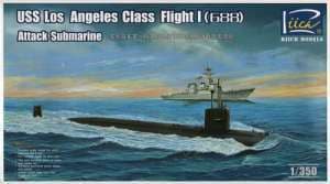 RIICH MODELS RN28005 1/350 USS LOS ANGELES CLASS FLIGHT I - 688  ATTACK SUBMARINE PLASTIC MODEL KIT