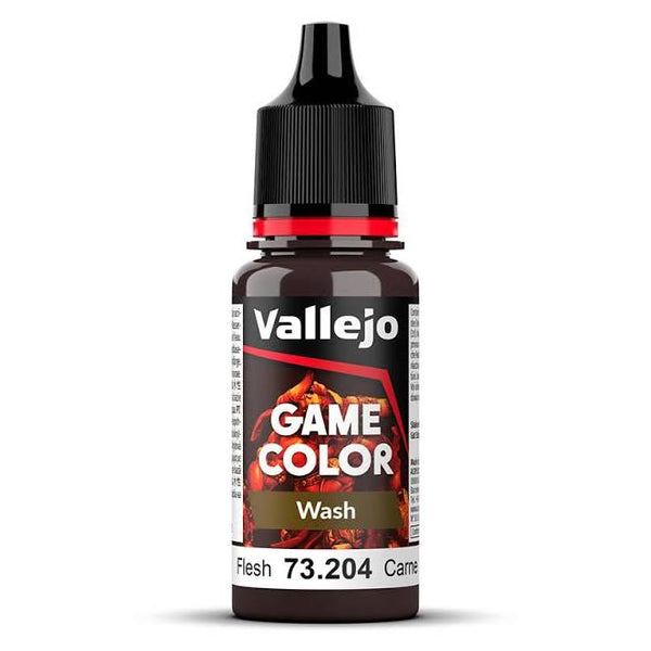 VALLEJO 73.204 GAME COLOR WASH FLESH ACRYLIC PAINT 17ML