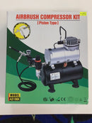 HSENG HS-AS186K AIR COMPRESSOR KIT (PISTON TYPE WITH HOLDING TANK)  AIRBRUSH HOLDER, HS-80 AIRBRUSH AND HOSE INCLUDED