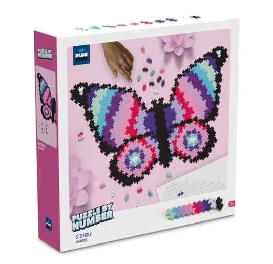 PLUS PLUS PUZZLE BY NUMBER BUTTERFLY 800PC