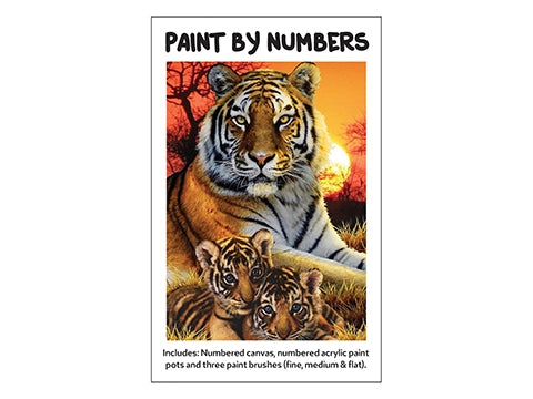 PAINT BY NUMBERS SC032TGR TIGER FAMILY - CANVAS 25X35CM