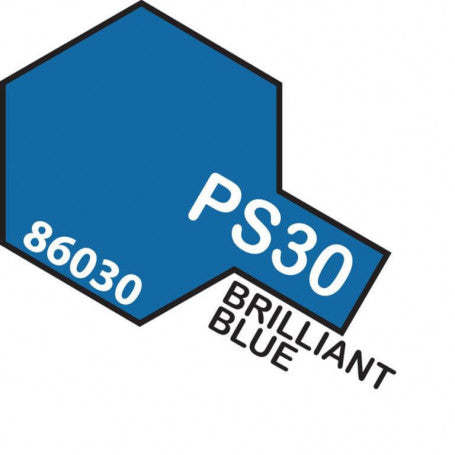 TAMIYA PS-30 BRILLIANT BLUE POLYCARBONATE AEROSOL SPRAY PAINT 100ML