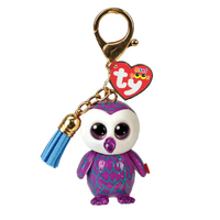 TY MINI BOOS MOONLIGHT OWL CLIP