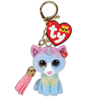 TY MINI BOOS HEATHER CAT CLIP