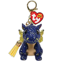 TY MINI BOOS SAFFIRE BLUE DRAGON CLIP