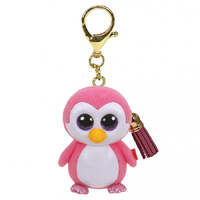 TY MINI BOOS GLIDER PENGUIN PINK CLIP