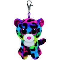 TY BEANIE BOOS DOTTY MULTICOLOURED LEOPARD CLIP