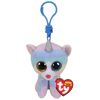 TY BEANIE BOOS HEATHER CAT WITH HORN CLIP