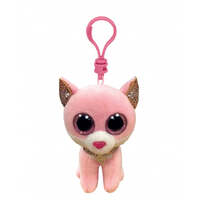 TY BEANIE BOOS FIONA CAT PINK PLUSH CLIP