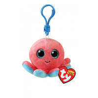 TY BEANIE BOOS SHELDON CORAL OCTOPUS PLUSH CLIP