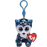 TY BEANIE BOOS FLIPPABLES SLUSH HUSKY CLIP