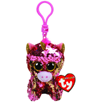 TY BEANIE BOOS FLIPPABLES SUNSET UNICORN CLIP