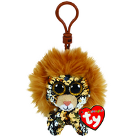 TY BEANIE BOOS FLIPPABLES REGAL BROWN LION CLIP