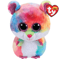 TY BEANIE BOOS RODNEY MULTICOLOURED HAMSTER REGULAR